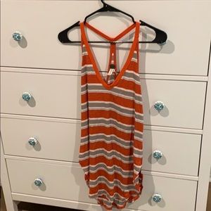 Free People striped racer back tank